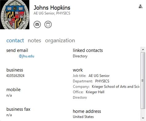 jhu email outlook